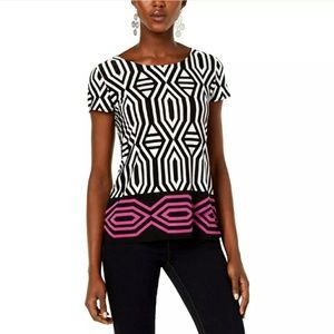 INC International Concepts geometric tie back top
